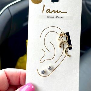 Iam Gold Plated Zirconia Earrings